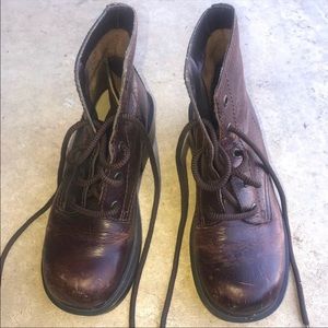 Vintage Brown Combat Boots